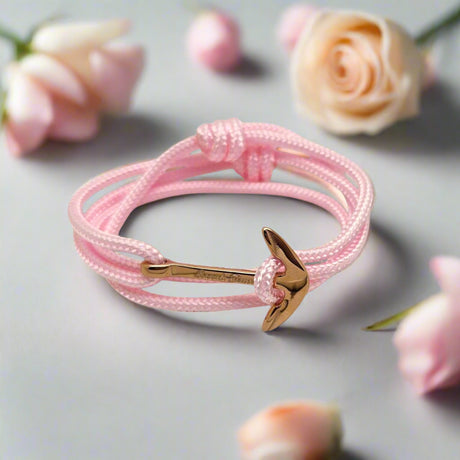 YACHT CREW medium anchor bracelet pastel pink