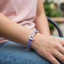 YACHT CREW medium anchor bracelet pastel purple