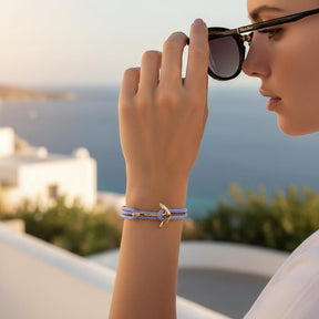 YACHT CREW medium anchor bracelet pastel purple