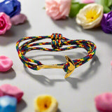 YACHT CREW medium anchor bracelet rainbow