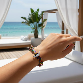 YACHT CREW medium anchor bracelet rainbow