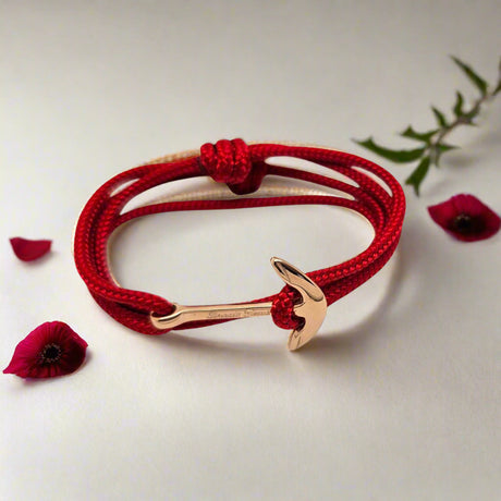 YACHT CREW medium anchor bracelet red