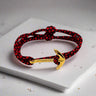 YACHT CREW medium anchor bracelet red black