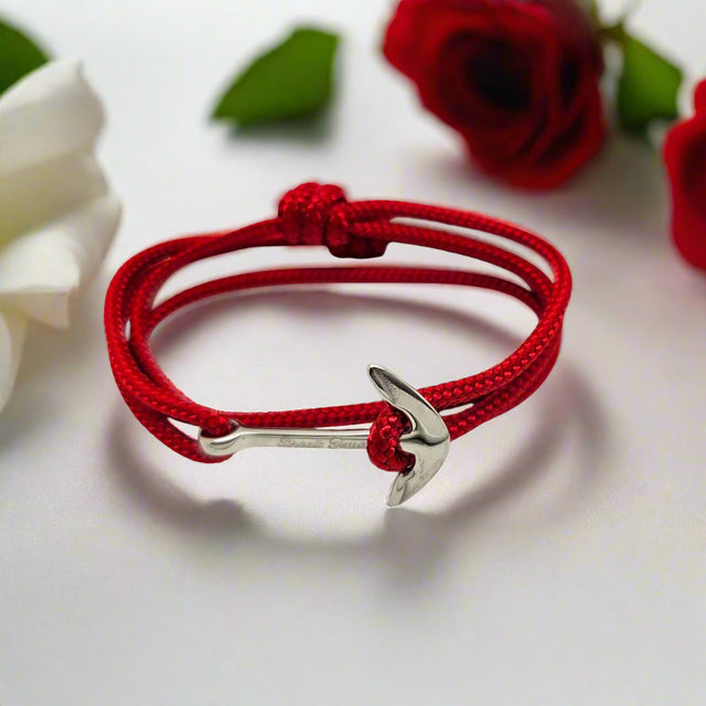 YACHT CREW medium anchor bracelet red