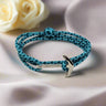 YACHT CREW medium anchor bracelet turquoise blue