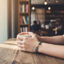 YACHT CREW medium anchor bracelet turquoise brown