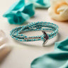 YACHT CREW medium anchor bracelet turquoise cream