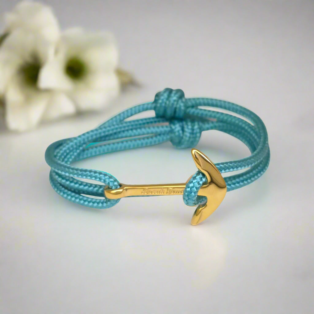 YACHT CREW medium anchor bracelet turquoise