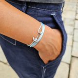 YACHT CREW mini anchor bracelet baby blue