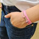 YACHT CREW mini anchor bracelet baby pink