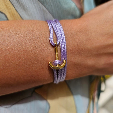 YACHT CREW mini anchor bracelet lavender purple