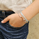 YACHT CREW mini anchor bracelet light grey