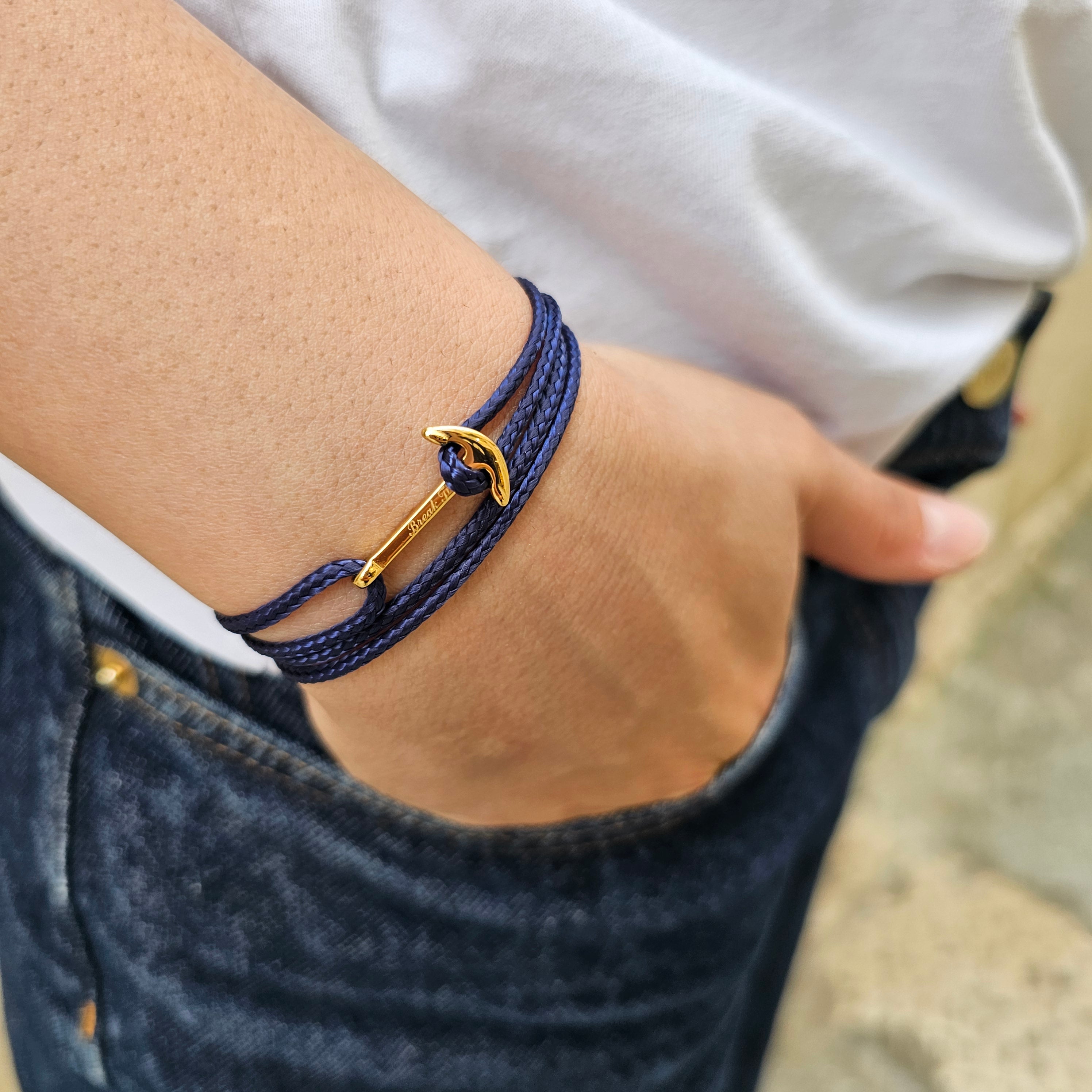 YACHT CREW mini anchor bracelet navy blue Break Time Croatia