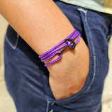 YACHT CREW mini anchor bracelet purple