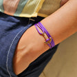 YACHT CREW mini anchor bracelet purple