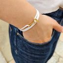 YACHT CREW mini anchor bracelet white