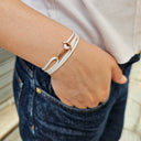 YACHT CREW mini anchor bracelet white