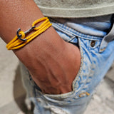 YACHT CREW mini anchor bracelet yellow