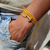 YACHT CREW mini anchor bracelet yellow