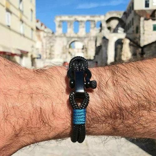 CAPTAIN Ink Blue black shackle bracelet (CPT14)