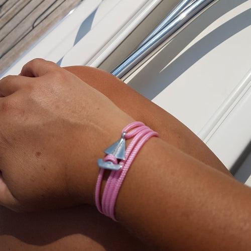 SAILOR baby pink mini (2cm) boat bracelet (SMN008)