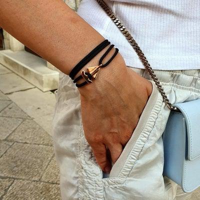 SAILOR black mini (2cm) boat bracelet (SMN024)