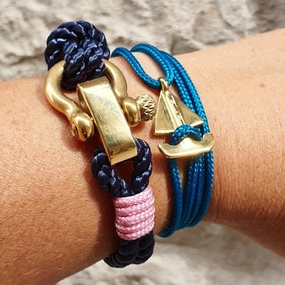 SAILOR ink blue mini (2cm) boat bracelet (SMN021)