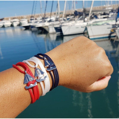 SAILOR navy blue mini (2cm) boat bracelet (SMN022)