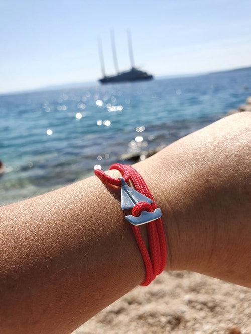 SAILOR red mini (2cm) boat bracelet (SMN023)