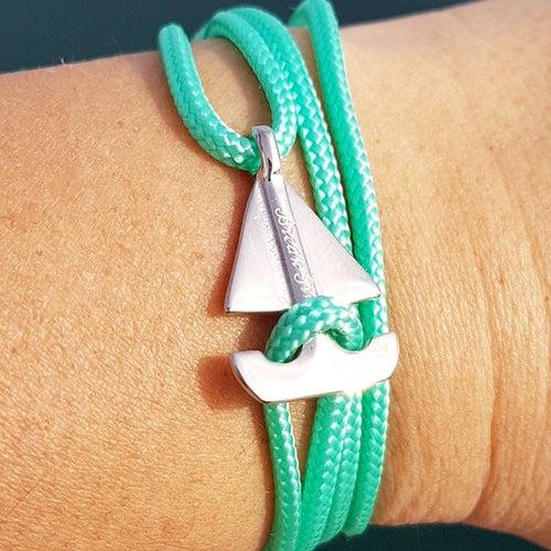 SAILOR turquoise green mini boat bracelet (SMN018)