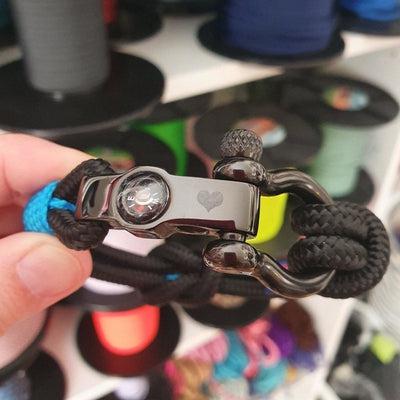 SEAMAN black blue nautical bracelet for men (SMAN019)