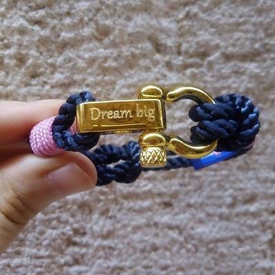 WAVES Navy Blue Lavender Pink Marine Bracelet (WVS028)