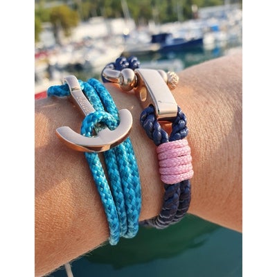 WAVES Navy Blue Lavender Pink Marine Bracelet (WVS028)