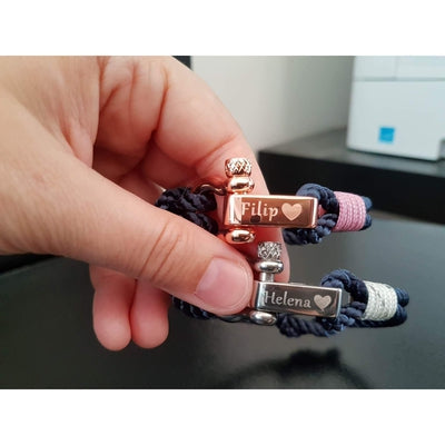 WAVES Navy Blue Lavender Pink Marine Bracelet (WVS028)