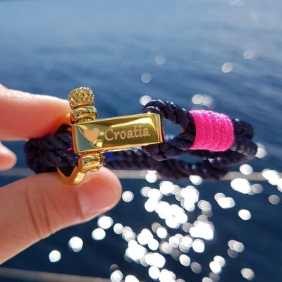 WAVES Navy Blue Neon Pink Marine Bracelet (WVS020)