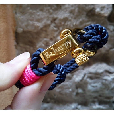 WAVES Navy Blue Neon Pink Marine Bracelet (WVS020)
