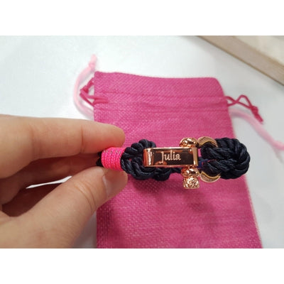 WAVES Navy Blue Neon Pink Marine Bracelet (WVS020)