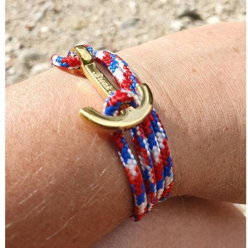 Yacht Club Croatian colours medium anchor bracelet (YCD26)