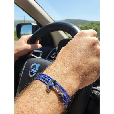 Yacht Club classical blue medium anchor bracelet (YCD06)