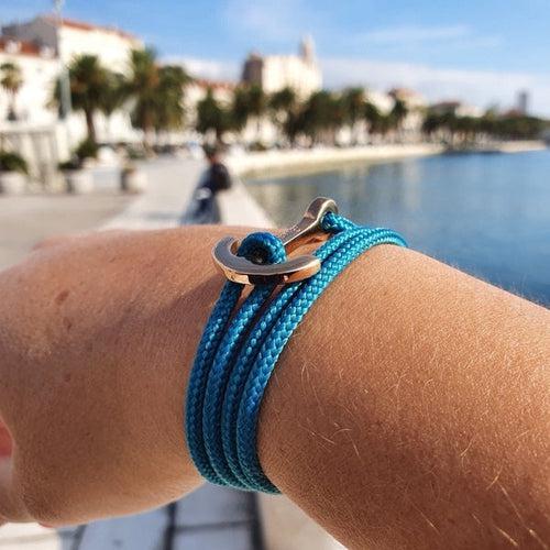 Yacht Club marine blue medium anchor bracelet (YCD25)