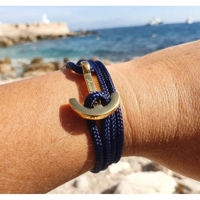 Yacht Club midnight blue medium anchor bracelet (YCD12)