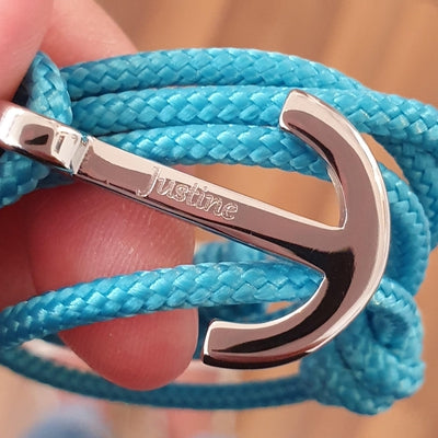 Yacht Club turquoise medium anchor bracelet (YCD04)